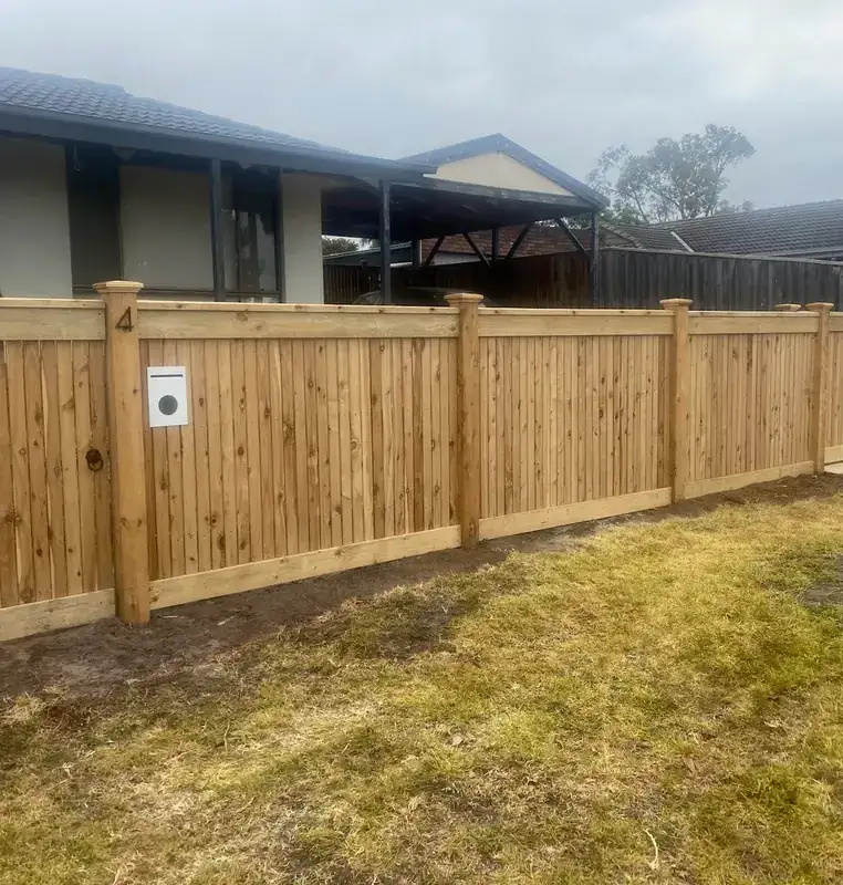 paling fence unpainted