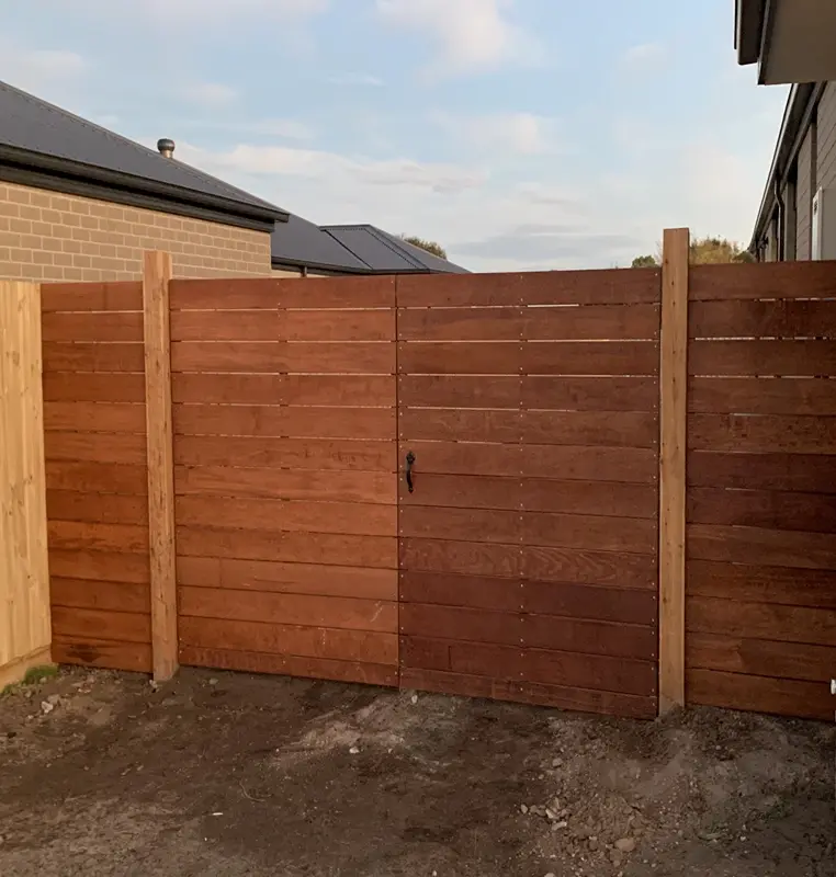 paling fence unpainted