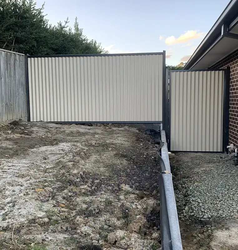 paling fence unpainted