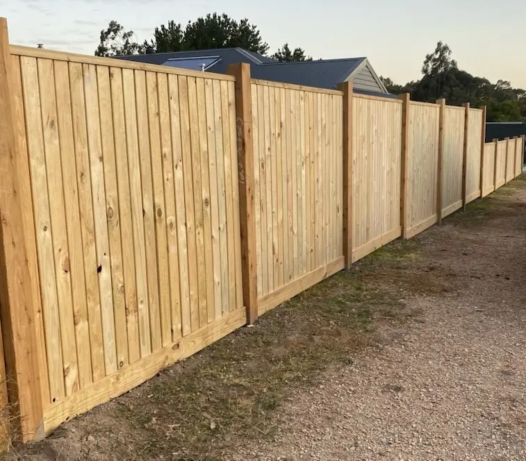 paling fence unpainted